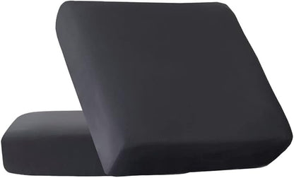HOOBUY Waterproof Couch Cushion Cover 2Pieces Stretch Sofa Slipcovers Furniture Protector with Elastic Suitable for Loveseat,2 Seater Sofa (2, Grey)
