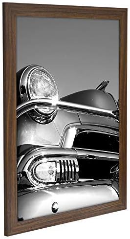 Americanflat 18x24 Poster Frame with Polished Plexiglass - Wide Picture Frames Made of Engineered Wood for Vertical or Horizontal Wall Display - Epic Collection - Mahogany