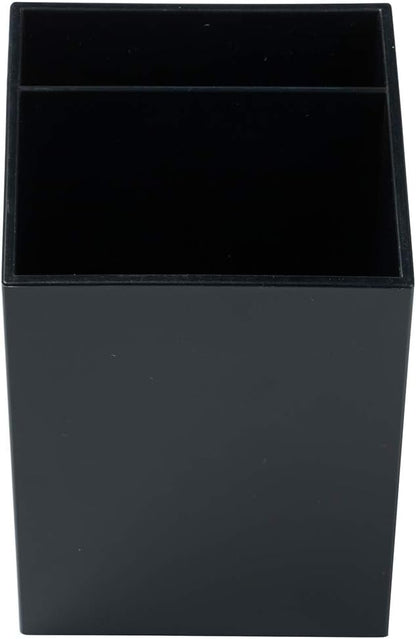 JAM Paper Plastic Pen Holder - Black - Desktop Pencil Cup Sold Individually