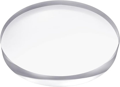 CiaoHER 1in Thickness 9in Diameter Acrylic Disc Display Block Clear Polished Round Pedestal Stand Riser 9" x 9" x 1", 1 Pack