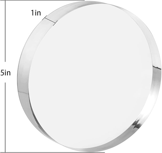 CiaoHER 1in Thickness 5in Diameter Acrylic Disc Display Block Clear Polished Round Pedestal Stand Riser 5" x 5" x 1", 1 Pack