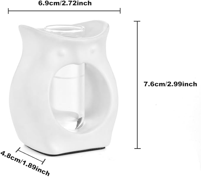 ORGJ Owl Propagation Vase for Plants - Handcrafted Ceramic with Removable Glass Tube, 2-in-1 Hydroponic Planter & Aroma Diffuser, Plant Terrarium Decor Gifts for Plant Lovers Office Desk