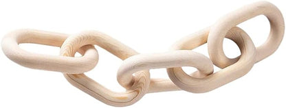 Levemolo Wooden Link Chain Hanging Ornament Small Rustic DIY Wall Hanging Home Pendant Decor for Bedroom Farmhouse Living Room