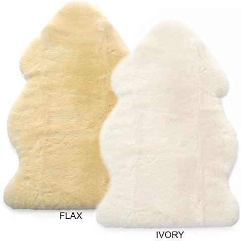 Woolino Sheepskin Luxuriously Soft Fluffy Rug for Bedroom, 100% Natural Australian Merino Wool Lambskin Baby Carpet - Ivory
