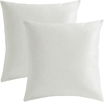 GIGIZAZA Decorative Couch Throw Pillow Covers,Set of 2 Rice Ivory White Square Pillow Cushion Covers 22x22,Pillow Cases Velvet Pillow Covers