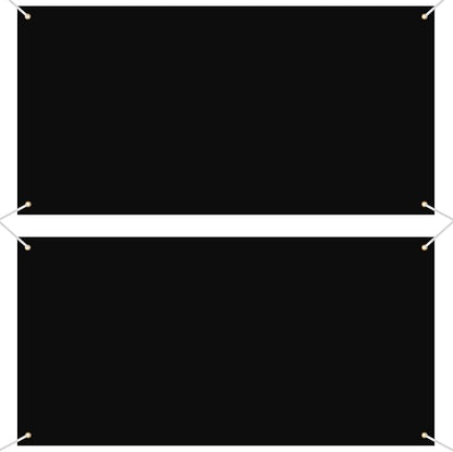 2 Pieces Large Banners Signs Polyester Oxford Cloth Sublimation Banner with Rope for Indoor Wall Outdoor Easy Hang Sign DIY Banner Sign for Business Office Supply (Black,2 x 4 Feet)