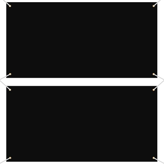2 Pieces Large Banners Signs Polyester Oxford Cloth Sublimation Banner with Rope for Indoor Wall Outdoor Easy Hang Sign DIY Banner Sign for Business Office Supply (Black,2 x 4 Feet)