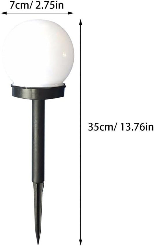 4Pcs Solar Lawn Lights Outdoor – Bubble Shaped Garden LED Pathway Sphere Lights with Warm Glow, Weatherproof Solar Powered Landscape Lighting for Yard and Patio