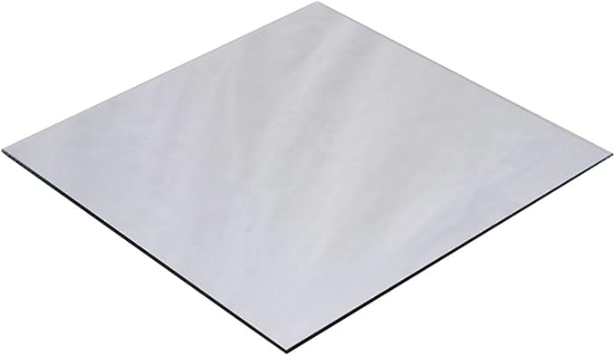 WGVI WGV Large Square Mirror Plate 8" Width, 4.5 mm Thickness, Frameless Sanded Edges, Quality Thick Candle Tray, Home Event Party Wedding Table Centerpiece Wall Decor, 1 Piece