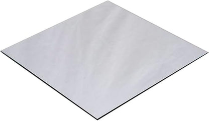 WGVI WGV Large Square Mirror Plate 8" Width, 4.5 mm Thickness, Frameless Sanded Edges, Quality Thick Candle Tray, Home Event Party Wedding Table Centerpiece Wall Decor, 1 Piece