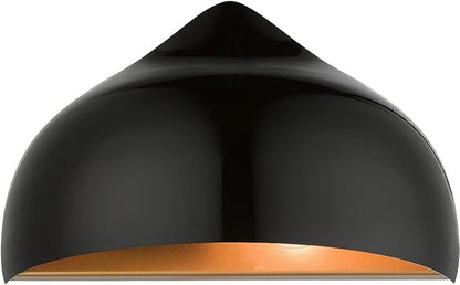 Livex Lighting, 40987-68, Amador, Half Moon Sconce, Shiny Black