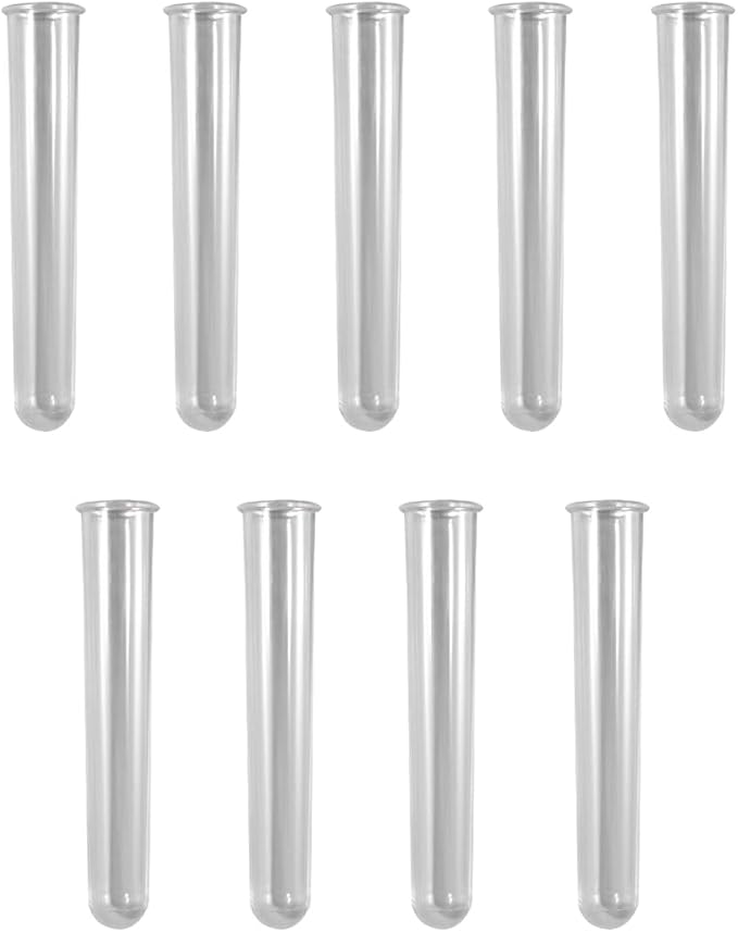 FineInno 9Pcs Acrylic Clear Test Tubes for Vase Resin Mold, Transparent Test Tubes for DIY Plant Propagation Station,Flower Holder, Resin Crafts Home Decor