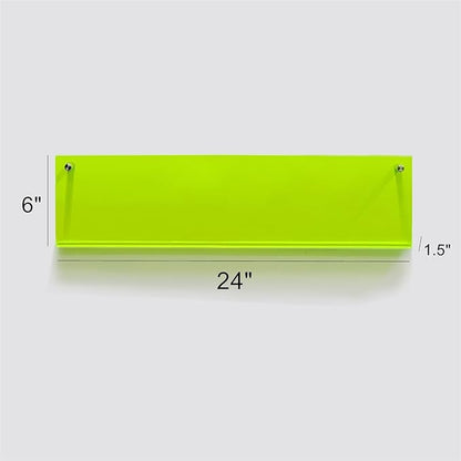 ROYALITA 2-Pack Acrylic Magazine Holder Brochure Holder, 24" Record Holder Magazine Rack, Fashion Hanging Bookshelf Literature Storage Rack for Waiting Room, Living Room, Office, Green 24 Inch