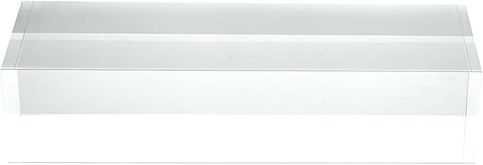 CiaoHER 2in Thickness Solid Acrylic Cube Display Block Clear Polished Pedestal Stand Riser Solid Base 2" x 3" x 9", 1 Pack