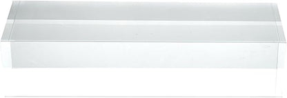 CiaoHER 2in Thickness Solid Acrylic Cube Display Block Clear Polished Pedestal Stand Riser Solid Base 2" x 3" x 9", 1 Pack