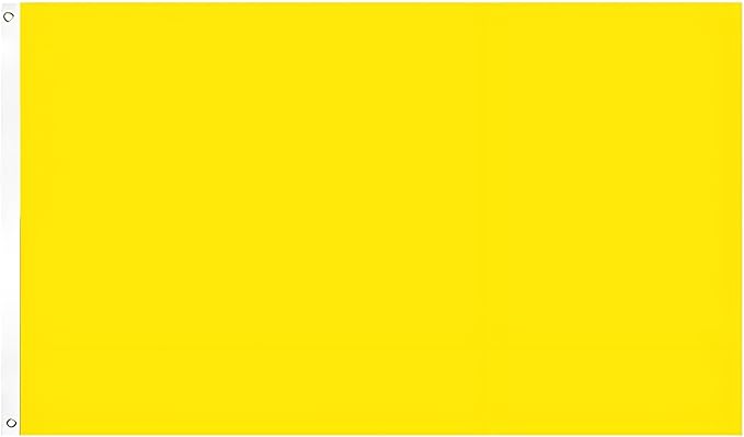 Solid Yellow Flag 3x5 Ft Blank Yellow Flags Vivid Color Double Stitched Plain Flag with Brass Grommets