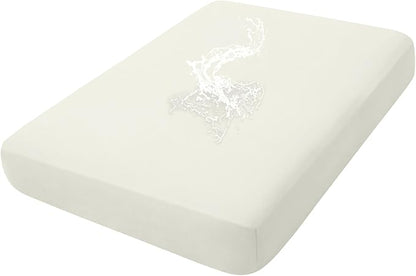 hyha Waterproof Couch Cushion Covers, Stretch Sofa Couch Seat Slipcover for Dog Washable, Non-Slip Waterproof Outdoor Cushion Covers for Patio Furniture Replacement (1 Piece for Medium, Beige)