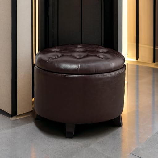 Convenience Concepts Designs4Comfort Round Storage Ottoman