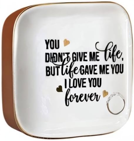 Scwhousi Ring Dish Jewelry Tray for Friend Mom Sister Maid of Honor,Birthday Mother's Day Christmas Gifts