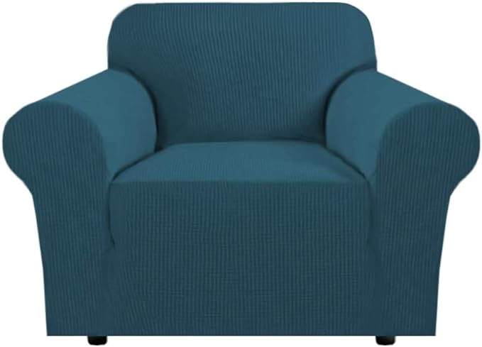 H.VERSAILTEX Armchair Cover High Stretch Sofa Slipcover 1 Piece Couch Covers for Sofa Durable Spandex Fabric Non Skid Machine Washable(Armchair 31"-40", Deep Teal)
