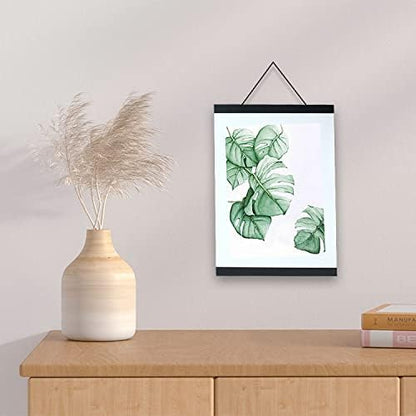 YK artwood Magnetic Poster Hanger Frame,16x20 16x22 16x24 Wood Magnet Frames Hangers for Photo Picture Maps Art Canvas Print Artwork Wall Hanging Black 16 Inch