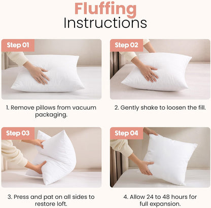 Utopia Bedding Throw Pillow Inserts 18x18 – Set of 2 | White