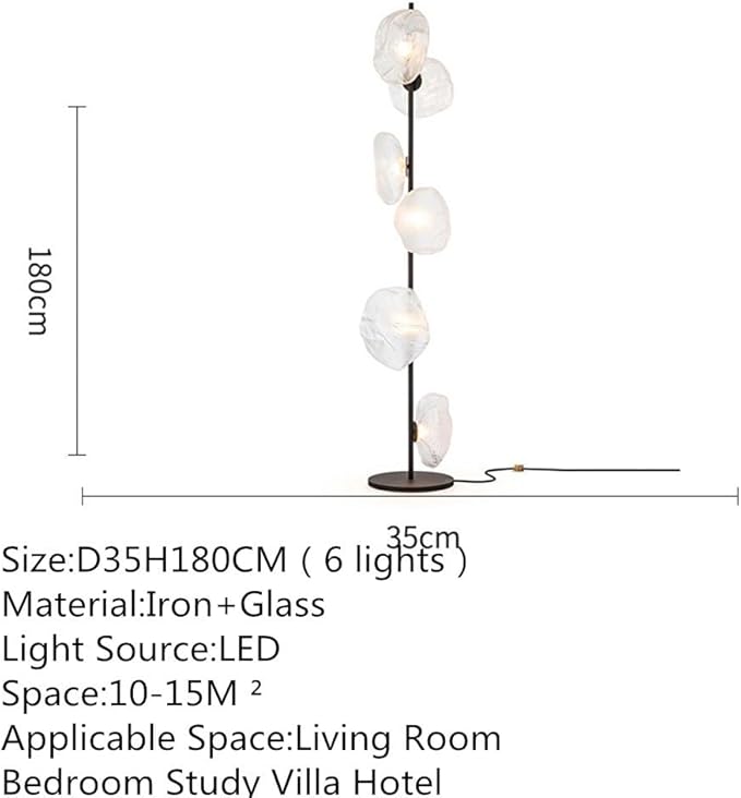 Nordic Modern Floor Lamp Fashion Luxury Family Iiving Room Bedroom Study Villa Hotel LED Creativity Decorative Standing Light (Style 109)