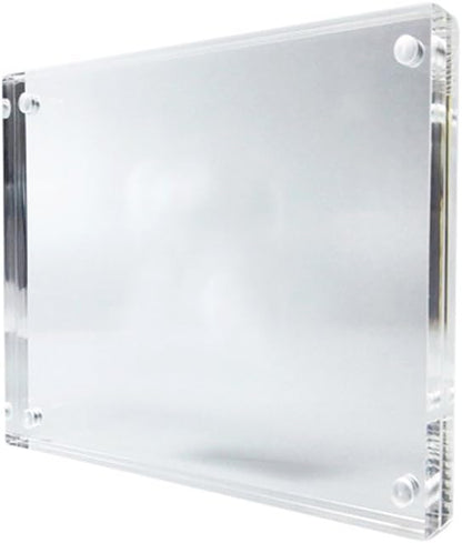 FoRapid 3" Dual Sided Clear Acrylic Refrigerator Magnetic Photo Frame, Frameless Display Compatible with Fujifilm Mini 9 8 8+ 2x3 Photo