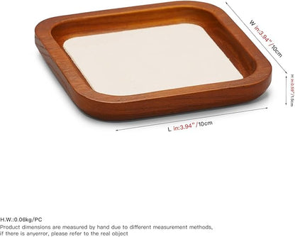 Solid Wood Jewelry Display Flat Tray for Rings Earrings Necklace Bracelet, Jewelry Photograph Display(Beige,S)