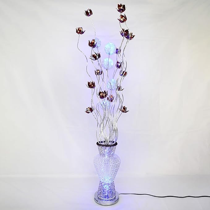 Nordic Modern Flower Floor Lamp Fashion Art Living Room Sofa Bedroom Wedding LED Originality Decorative Standing Light (Style 1)
