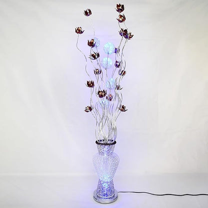 Nordic Modern Flower Floor Lamp Fashion Art Living Room Sofa Bedroom Wedding LED Originality Decorative Standing Light (Style 1)