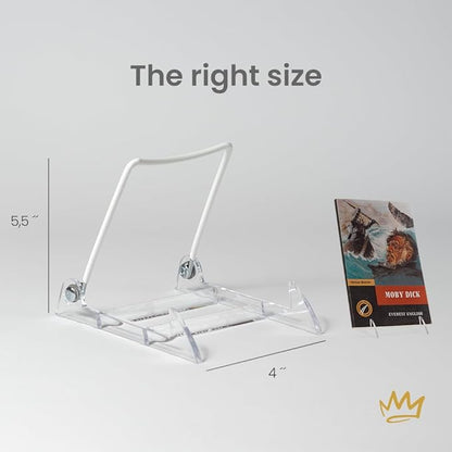 KINGDOM SOLUTIONS Made in USA 48-Pack Adjustable Acrylic Easels - Plate Stand - Sturdy Book Stand for Art, Pictures, Plates, Frames - Unique on The Market