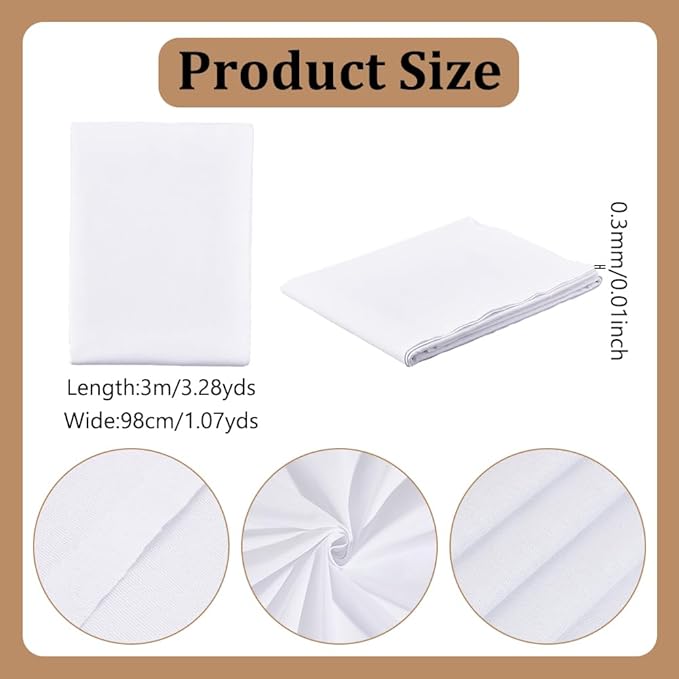 AHANDMAKER White Cotton Tapestry for Tie Dyeing Large Blank Plain Backdrop DIY Hanging Wall Tapestry, for DIY Crafts Bath Towel Travel Towel Bedroom Living Room Decor(118 x 38 Inch)
