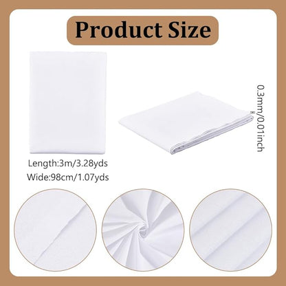 AHANDMAKER White Cotton Tapestry for Tie Dyeing Large Blank Plain Backdrop DIY Hanging Wall Tapestry, for DIY Crafts Bath Towel Travel Towel Bedroom Living Room Decor(118 x 38 Inch)