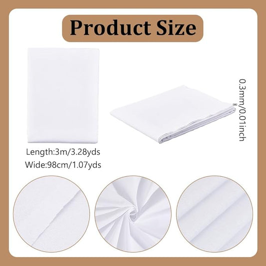 AHANDMAKER White Cotton Tapestry for Tie Dyeing Large Blank Plain Backdrop DIY Hanging Wall Tapestry, for DIY Crafts Bath Towel Travel Towel Bedroom Living Room Decor(118 x 38 Inch)