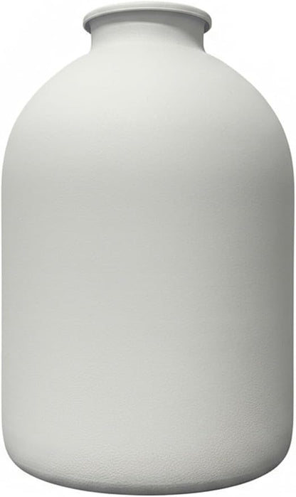 White Vase for Flowers, 8.7 Inch Large Iron Flower Vase for Centerpieces, Tall White Matte Vases for Pampas Grass, Coffee, Modern Minimalist Dining Tables, Entryway, Kitchen, Bathroom Home Decor