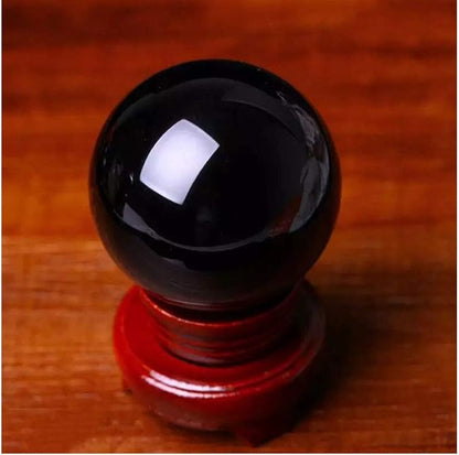 Natural Obsidian Stone Healing Crystal Gemstone Sphere Ball for Reiki Balancing Meditation Energy Home and Office Decoration 40mm 100grams (4cm, Obisdian)