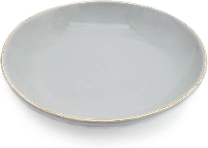 HANKOR 4.75" Ceramic Jewelry Tray, Small Ring Dish Holder Trinket Tray, Catch All Trays for Ring Earring Necklace Key, Christmas Gifts for Women Girls, Gray
