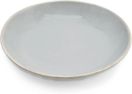 HANKOR 4.75" Ceramic Jewelry Tray, Small Ring Dish Holder Trinket Tray, Catch All Trays for Ring Earring Necklace Key, Christmas Gifts for Women Girls, Gray