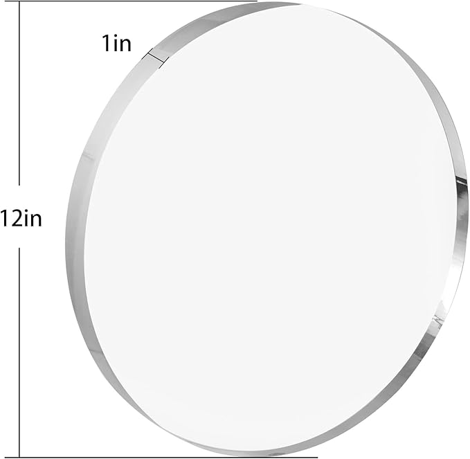 CiaoHER 1in Thickness 12in Diameter Acrylic Disc Display Block Clear Polished Round Pedestal Stand Riser 12" x 12" x 1", 1 Pack