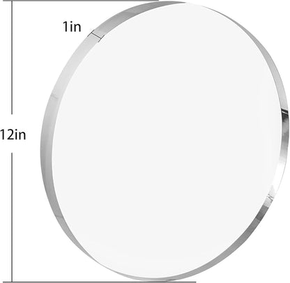 CiaoHER 1in Thickness 12in Diameter Acrylic Disc Display Block Clear Polished Round Pedestal Stand Riser 12" x 12" x 1", 1 Pack