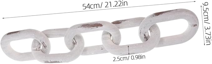 GANAZONO Rustic Wooden Chain Link Decor Vintage Home Decoration Natural Wood Material for Coffee Table and Living Room Decor Minimalist Style 1 Piece