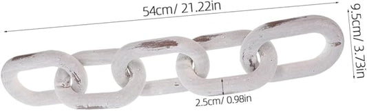 GANAZONO Rustic Wooden Chain Link Decor Vintage Home Decoration Natural Wood Material for Coffee Table and Living Room Decor Minimalist Style 1 Piece