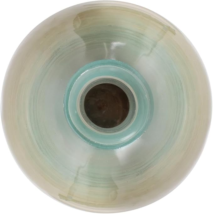 Howard Elliott Multicolor Capri Stripe Glass Bottle Vase for Flowers, Modern Abstract Design Decorative Bottle Vase for Weddings, Floral Arrangements & Decoration, Tall, 23.5 x 12 x 12 Inch