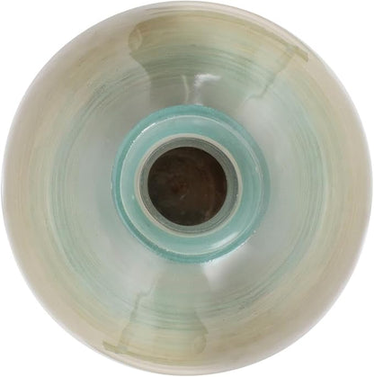 Howard Elliott Multicolor Capri Stripe Glass Bottle Vase for Flowers, Modern Abstract Design Decorative Bottle Vase for Weddings, Floral Arrangements & Decoration, Tall, 23.5 x 12 x 12 Inch