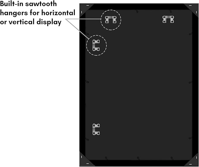 Americanflat 17x24 Picture Frame with Polished Plexiglass - Black Picture Frame - Wide Photo Frames Made of Engineered Wood for Vertical or Horizontal Wall Display - Epic Collection - Black