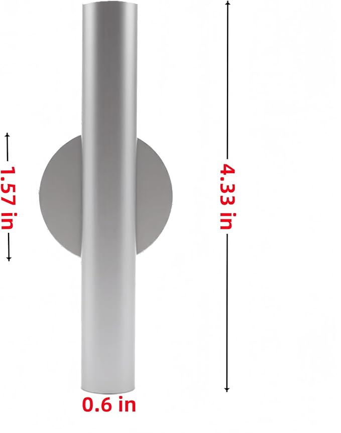 Adhesive Metal Wall Vase Holder - Decorative Tube for Dried/Faux Floral Display, Rust-Resistant Home & Office, Dining Room Also Suitable for Cemetery Memorial Display Decor (1 Pcs Silvery)