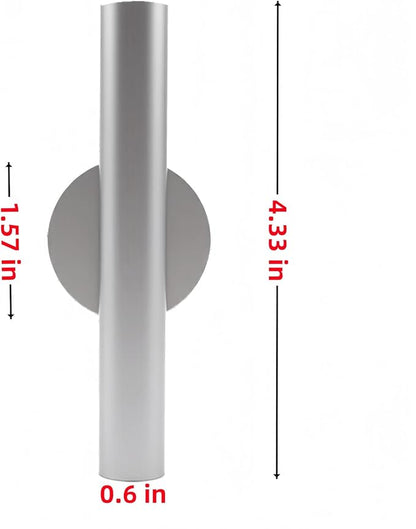 Adhesive Metal Wall Vase Holder - Decorative Tube for Dried/Faux Floral Display, Rust-Resistant Home & Office, Dining Room Also Suitable for Cemetery Memorial Display Decor (1 Pcs Silvery)