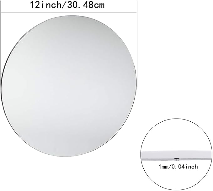 16Pack Round Mirror Centerpieces for Table Decorations, 12inch Circle Mirror Trays Plates for Centerpieces, Circle Mirror Candle Plates for Centerpieces Table Wedding Party Decorations