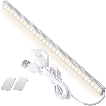 Kitchen Lights Closet Lights LED Light Bar Under Counter Light Fixtures with USB Powered LED Light Bar for Room Under Counter Lighting Work Tables Student Dormitory